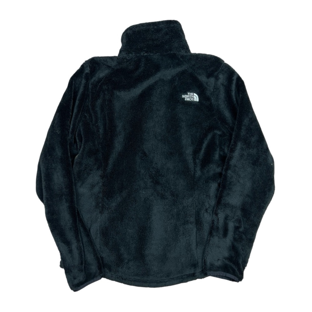 The North Face Sweater Womens Medium Black Full Zip‎ Fuzzy Adjustable Waist - Picture 7 of 14